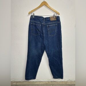 Classic Blue Flannel Inside Denim Jeans